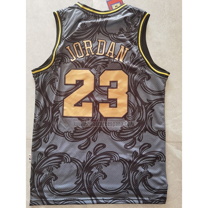 Camiseta Chicago Bulls Michael Jordan NO 23 Hardwood Classics Negro